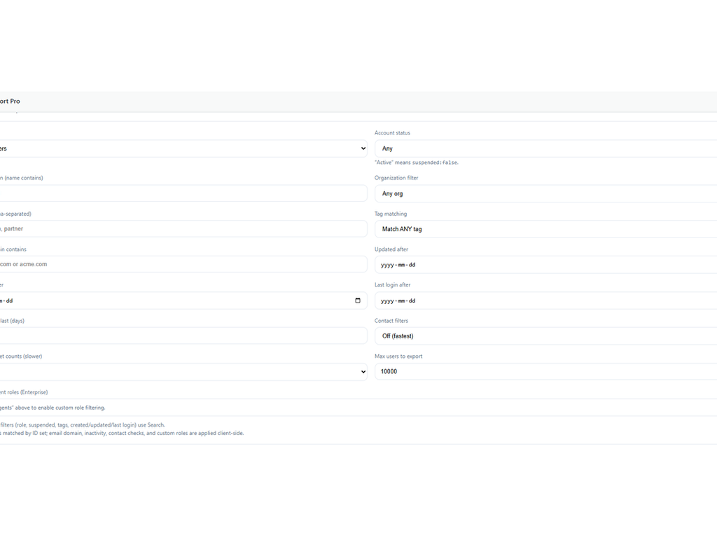 User Export Pro screenshot 1